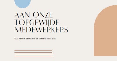 Bedankkaartje voor medewerkers brown minimal,boho,shapes,geometric,line,neutral