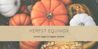 Herfst-equinox vieren orange modern-simple