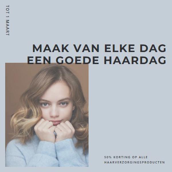 Goed haar dag blue modern-simple