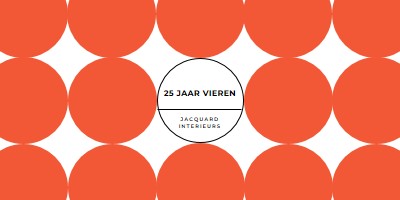 25 jaar vieren orange modern-geometric-&-linear