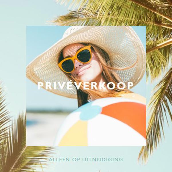 Plezier in de zon blue modern-simple