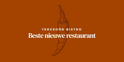 Wij zijn het beste nieuwe restaurant red modern-simple