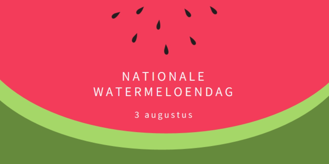 Nationale Watermeloendag pink modern-simple