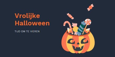 Heb een lieve Halloween black whimsical-line