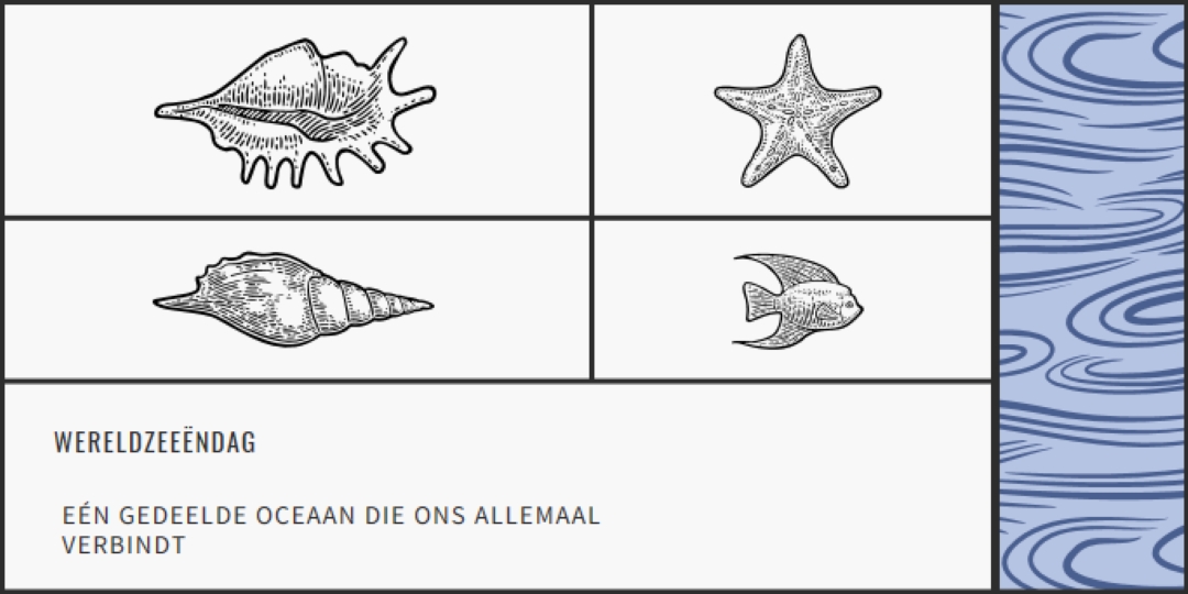 Gelukkige wereldzeeëndag white vintage-retro