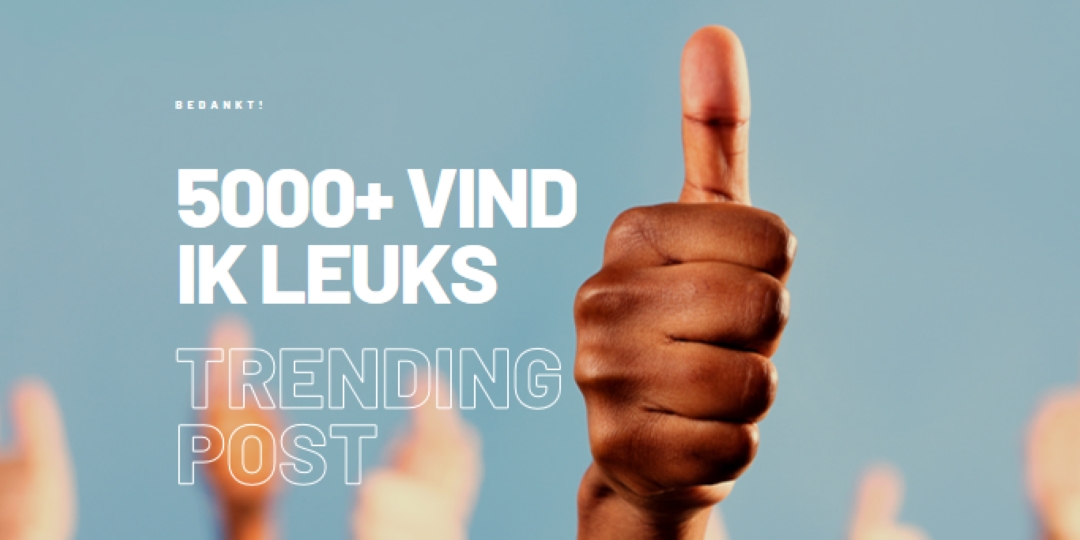 Twee duimen omhoog blue modern-bold