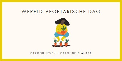 Het is wereld vegetarische dag white modern-simple