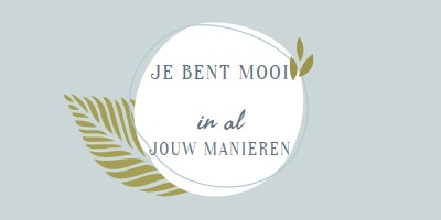 Mooi in al je manieren blue organic-simple