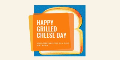 Happy Grilled Cheese Day orange modern-bold