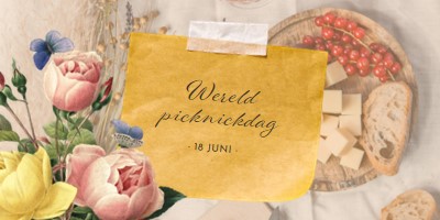 Wereld picknickdag yellow vintage-botanical