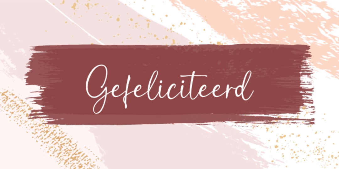 Eenvoudig gefeliciteerd pink organic-simple