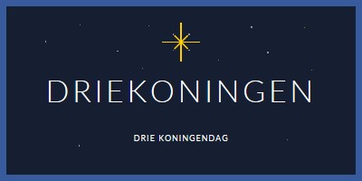 Driekoningen observeren blue modern-simple