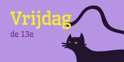 Vrijdag de dertiende purple organic-simple