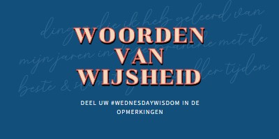 Woord aan de wijs blue modern-simple