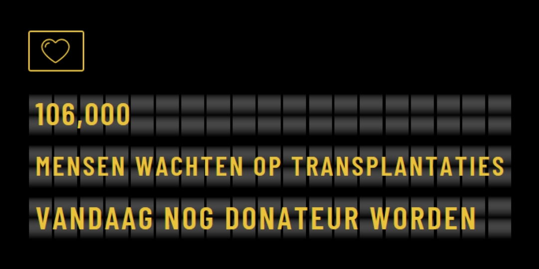 Vandaag nog orgaandonor worden black modern-bold