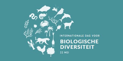 Wereld biodiversiteitsdag vieren blue modern-simple