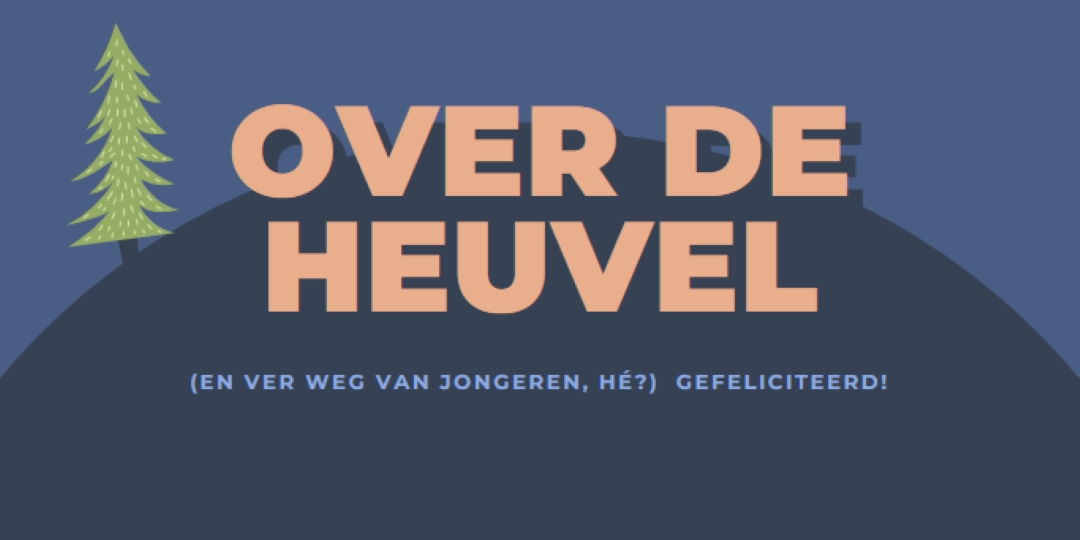 Over de heuvel blue modern-bold