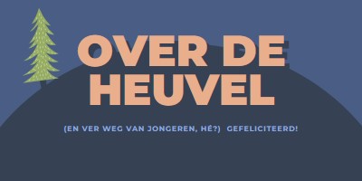 Over de heuvel blue modern-bold