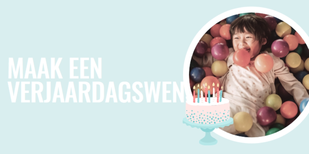 Een verjaardagswens maken blue modern-simple