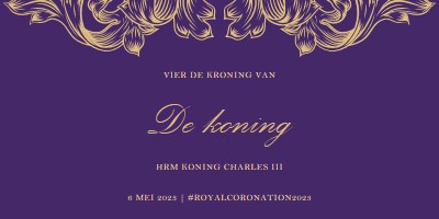 Een kroning die geschikt is voor een koning purple modern-simple