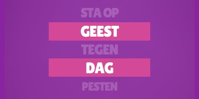 Opstaan tegen pesten purple modern-bold