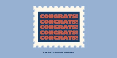 Gefelicit met onze nieuwe burgers blue modern-simple