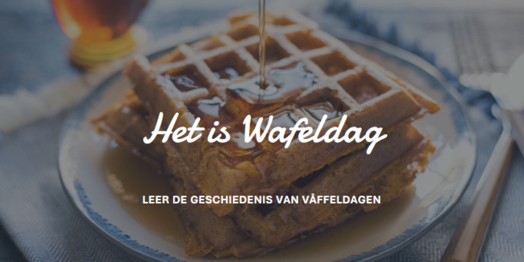 Het is Wafeldag blue modern-simple
