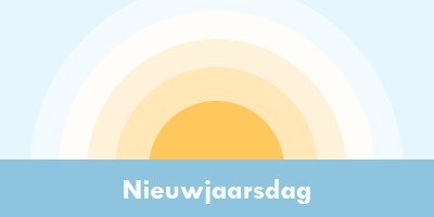 Nieuwjaarsdag zon blue modern-simple