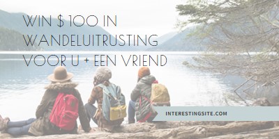 Win voor jou en een vriend blue modern-simple