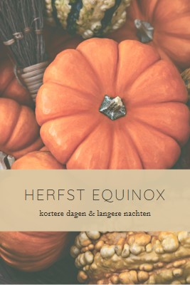 Herfst-equinox vieren orange modern-simple