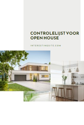 Controlelijst voor open huis white modern-simple