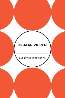 25 jaar vieren orange modern-geometric-&-linear