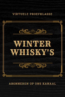 Winter whisky's black vintage-retro