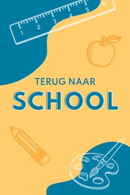 Cool voor school yellow modern-geo-&-linear