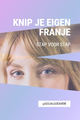 Knip je eigen franje purple modern-bold