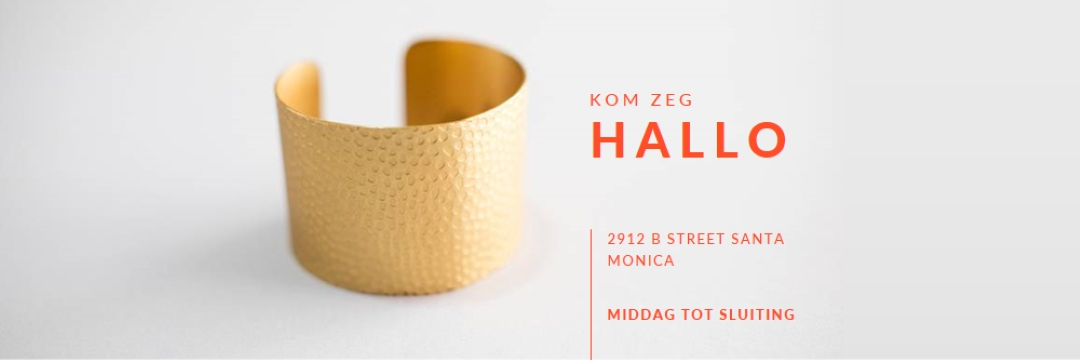 Kom hallo zeggen white modern-bold