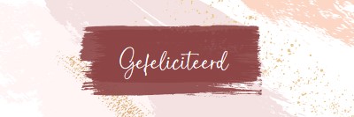 Eenvoudig gefeliciteerd pink organic-simple