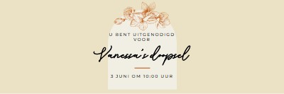 Doop uitnodigen yellow vintage-botanical