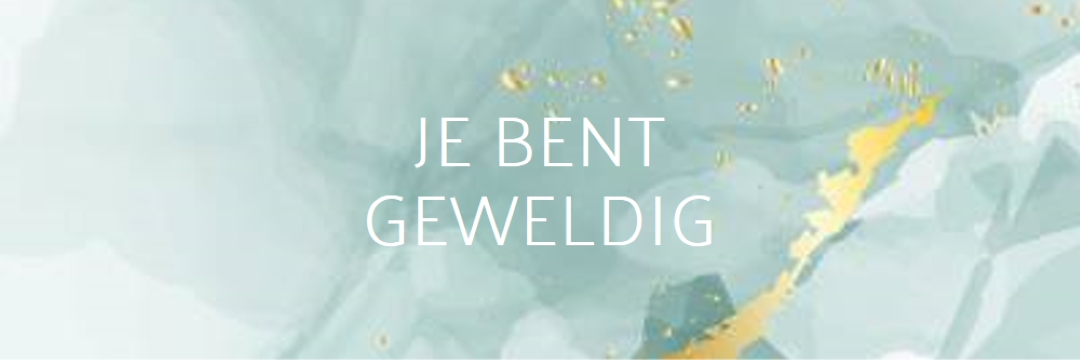 Je bent geweldig blue modern-simple