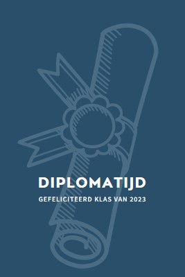 Je diploma blue modern-simple