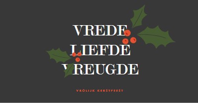 Vrede, liefde, vreugde gray modern-simple