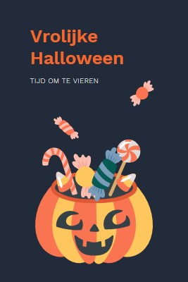 Heb een lieve Halloween black whimsical-line