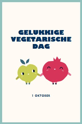 Gelukkige vegetarische dag white whimsical-line