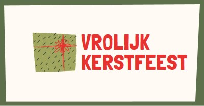 Vrolijk kerstcadeau white whimsical-color-block