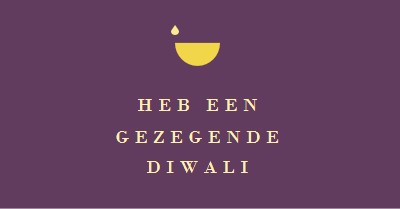 Diwali zegeningen purple modern-simple