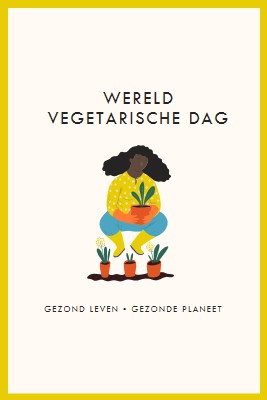 Het is wereld vegetarische dag white modern-simple