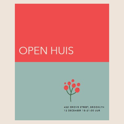 Artsy open huis red modern-simple