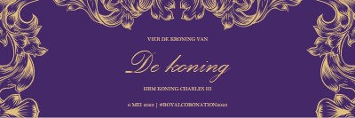 Een kroning die geschikt is voor een koning purple modern-simple