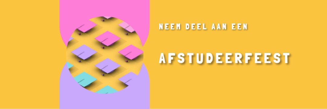 Deelnemen aan de afstudeerviering yellow whimsical-color-block