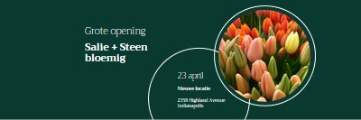 Bloemenboetiek grand opening green modern-simple